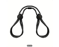 Vast bindtouw - BDSM - Bondage - handboeien zwart - Verstelbaar