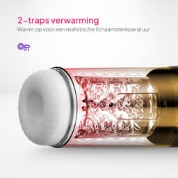 Pure Pleasure® Masturbator voor Man – Pocket Pussy - Sex Toys voor Mannen– 9 Zuig & Vibratiestanden – Realistisch & Verwarmd – Oplaadbaar Seksspeeltje – Inclusief 20ml Glijmiddel – Zwart — thumbnail 3