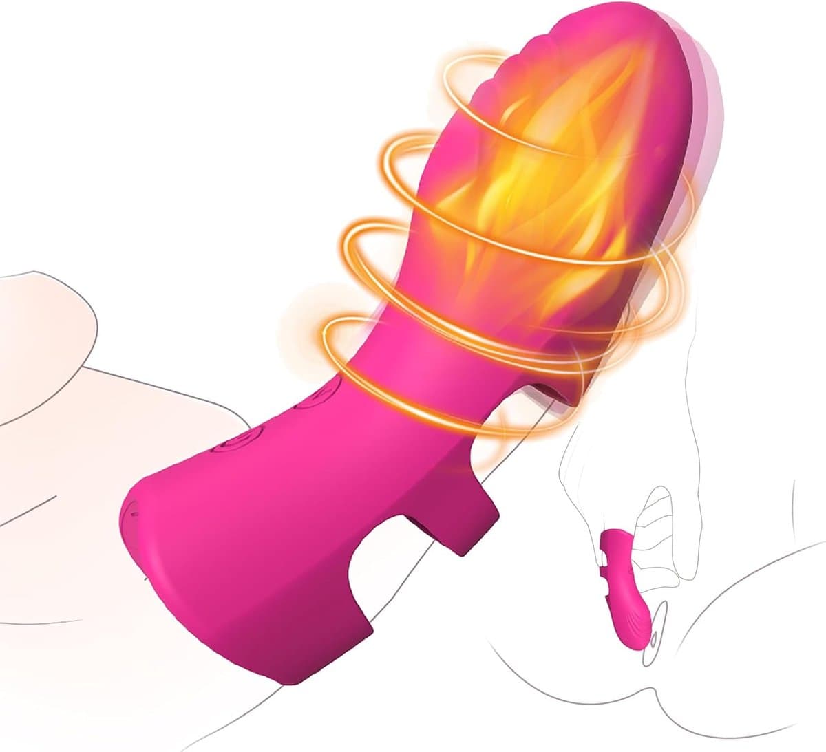 Lzwintrading Vinger Vibrator met 10 Vibratie Standen - Verwarming - Mini Kogels Vibrator voor Vrouwen - Krachtige G-spot Clitoris Stimulator - Discreet Sex Toy - Seksspeeltje - Vibrators voor Vrouwen en koppels - Stil — afbeelding 1