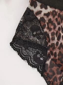 Sexy Lingerie Body – Zwart, Mesh & Jarretels – Panterlook & Kant – Verstelbare bandjes – Bondage Look – BDSM – Kinky – Verleidelijk, Sensueel & Krachtig – Lingerie Erotisch – Lingerieset –Lingerie Sexy Setje – Dare to Undress – XS/S, M, L, XL, XXL — thumbnail 9