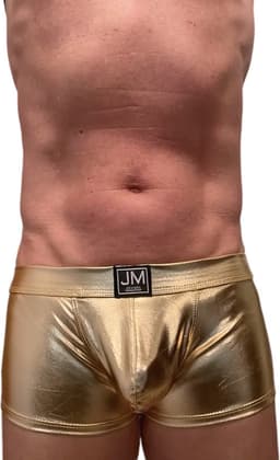 Heren Boxershort Goud - Sexy heren boxershorts erotiek - Trendy clubwear boxer mannen - Sexy men's boxer gold - maat S/M — thumbnail 6