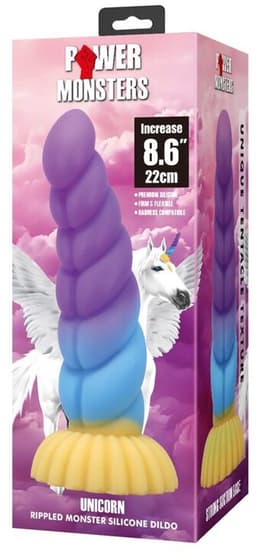 Unicorn Tricolor Fantasy Siliconen Dildo — thumbnail 5