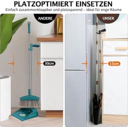 Bezemset met lange steel, inclusief hark en schep. — thumbnail 4