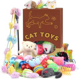 30 stuks kattenspeelgoedset, kattenspeelgoed, muizenballen, verenspeelgoed, pluche speelgoed, interactief kattenaccessoire voor katten, kattenaccessoires — thumbnail 1