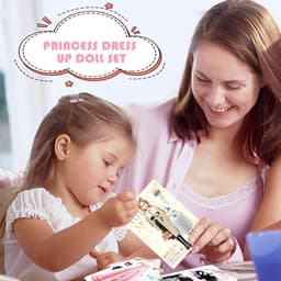 Magnetische aankleedpoppen van papier, prinses, reisspeelgoed, simulatiespeelgoed, laptoppop voor het aankleden van prinsessen, cadeau voor meisjes — thumbnail 4