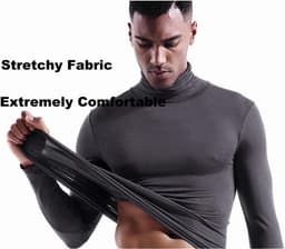 Thermische modal basislaag coltrui lange mouwen trui top thermisch ondergoed voor heren herfst winter tops — thumbnail 4