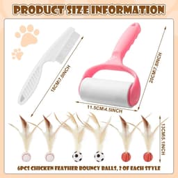 Kattenspeelgoed, balveer, interactieve speelbal voor katten, kattenspeelgoed, interactief kattenspeelgoed, interactief speelgoed voor katten, 8 stuks — thumbnail 4