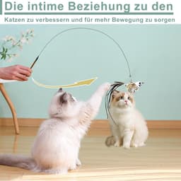 7-in-1 interactief kattenspeelgoed, zelfbezigheid, kattenhengel met wasbare zuignap, hangend kattenspeelgoed, kattenkruidstok en bijttouw, kauwspeelgoed, veer — thumbnail 4