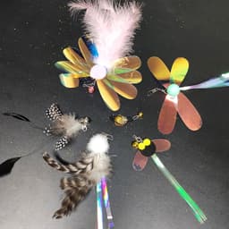 6 stuks reserveveren voor katten, speelgoed, kattenveer, gesorteerde veer, kat, interactief speelgoed, reserveveren voor kat met bel, grappige kattenstaaf voor vermaak (A) — thumbnail 2