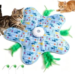 Kattenspeelgoed, zelfbezigheid, kattenspeelgoed, elektrisch met verstopspel, beweegbare veer, piepende muis, voor katten, kitten en volwassenen — thumbnail 1