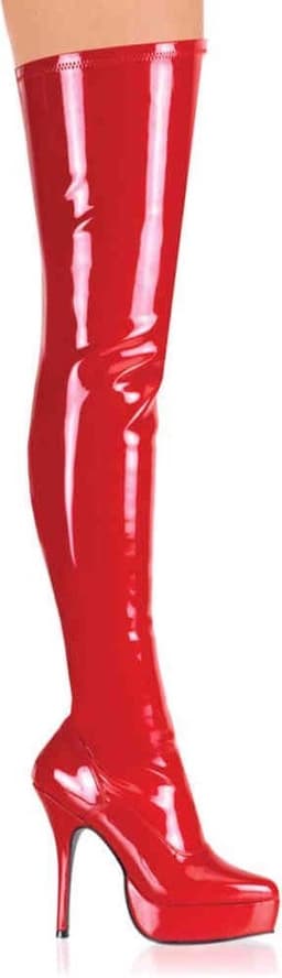Pleaser - INDULGE-3000 Plateau overknee Laarzen - US 12 - 42 Shoes - Rood — thumbnail 1