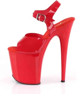 Pleaser - FLAMINGO-808N Sandaal met enkelband, Paaldans schoenen - Paaldans schoenen - 37 Shoes - Rood — thumbnail 3