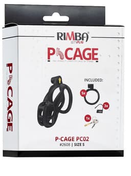 Rimba Toys - P-Cage PC02 - Kunststof Kuisheidskooi - Peniskooi - Chastity - Zwart — thumbnail 3