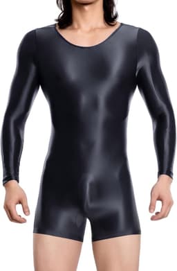Sexy heren jumpsuit bodysuit catsuit glanzend — thumbnail 1