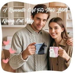 Gepersonaliseerde kattencadeaus voor koppels, verjaardag, Valentijnsdag, bruiloft en Kerstmis — thumbnail 5