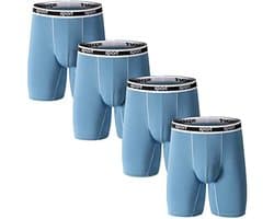Heren Boxershorts Micro Modal Naadloze U Pouch Lange Been Ondergoed Ademend Anti Schuren Comfortabele Tailleband Sport Reizen