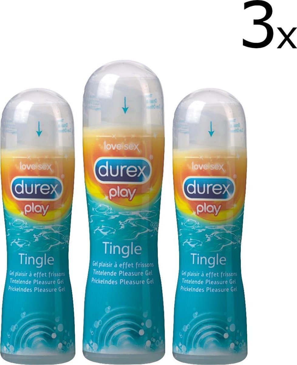 Durex Play Pleasure Gel Tingle Glijmiddel - 3 x 50 ml — afbeelding 1