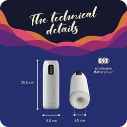 ONLYTOYS® Vortex - Premium Masturbator voor Mannen - Pocket Pussy - Blowjob Simulator - Sex Toys voor Mannen - Masturbators Man - Electrisch - Automatisch - White — thumbnail 7