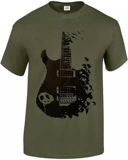 Band T-Shirt met Metal, Peace en Tattoo stijl Prints — thumbnail 4