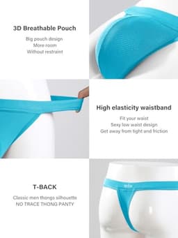 Heren String Tanga Ondergoed - Ademend en Elastisch Men's Underwear — thumbnail 2