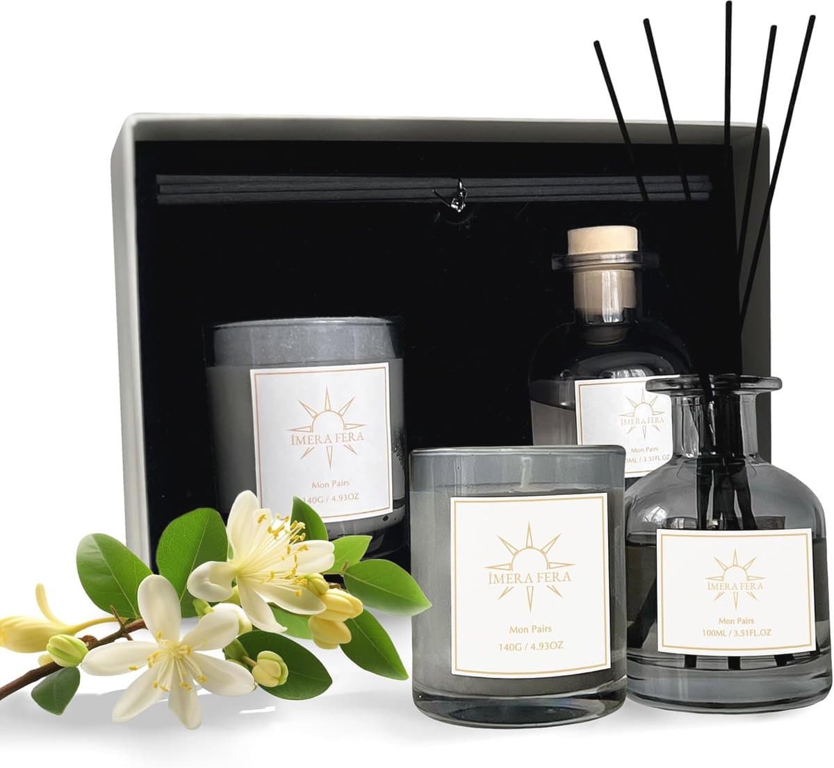 Luxe Geschenkset voor Kaarsen en Diffuser - Perfect Cadeau voor Vrouwen - Ontspanning en Sfeer — afbeelding 1