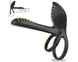 Daity Cockring Vibrerend voor Mannen – 10 Vibratiestanden met Afstandsbediening – Langer Volhouden & Ejaculatie Vertragen – Seksspeeltje voor Mannen – Zwart