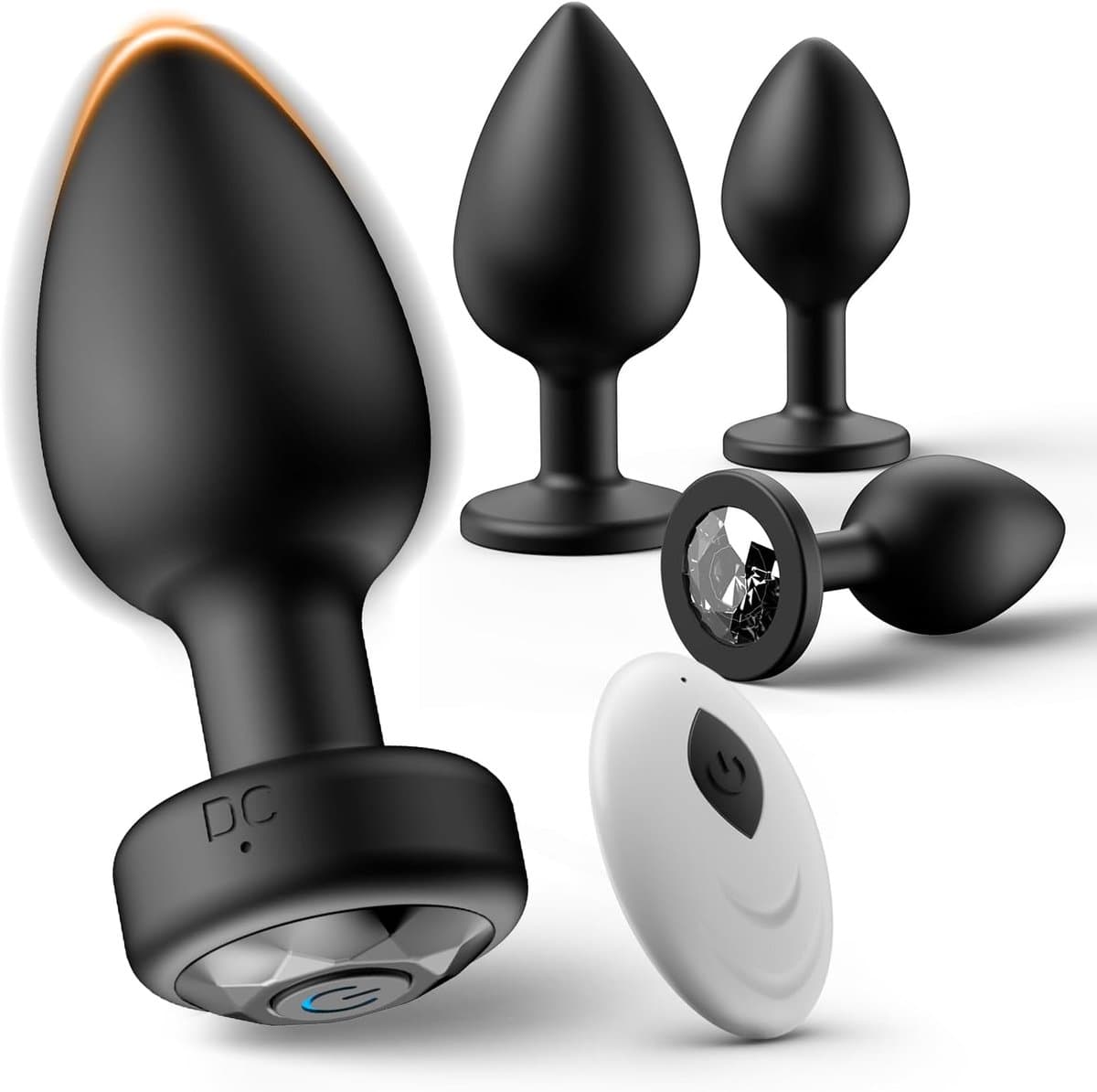 DOWO® - Vibrerende Buttplug - Buttplugs - 10 Standen - Butplug - Buttplug Vibrator - Anale Speeltjes - Buttplug Set 4-Delig - Met Afstandsbediening — afbeelding 1