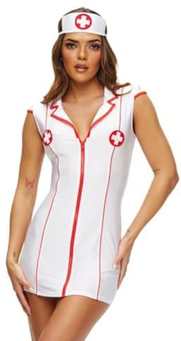 Sexy Ziekenhuis Verpleegkundige Kostuum voor Vrouwen - Halloween Rollenspel Outfit — thumbnail 3