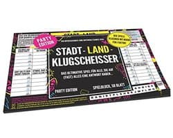 Stad-Land-Klugscheisser - Party Edition speelblokken voor Feestelijke Avonden