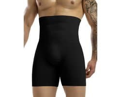 Heren Shapewear Boxershorts met Hoge Taille - Naadloos Compressieshorts voor Buikcontrole en Billenlifting
