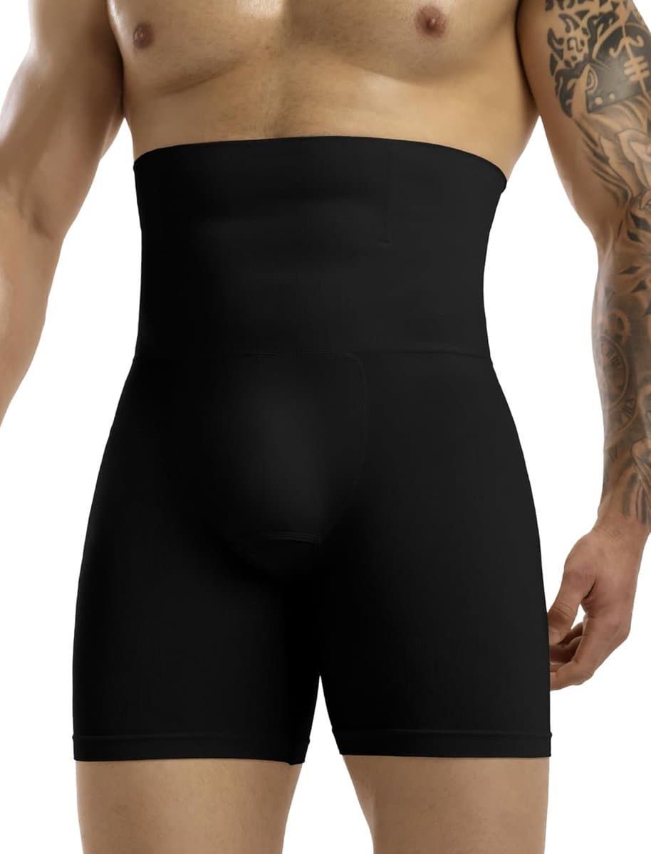 Heren Shapewear Boxershorts met Hoge Taille - Naadloos Compressieshorts voor Buikcontrole en Billenlifting — afbeelding 1