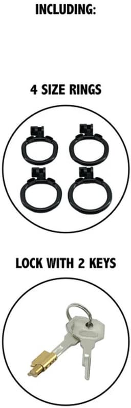 Sissy Trainer Cock Lock X-Short - Peniskooi - Kuisheidskooi - BDSM - 4 maten cockringen — thumbnail 5