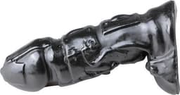 All Black - Dildo Met Aders - 18 x 4 cm - Zwart — thumbnail 5