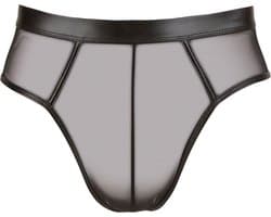Wetlook Slip Met Open Achterkant - Zwart