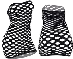 Visnet jurk – Doorschijnende jurk – Erotisch jurkje – Sexy Dress – Strapless – Elastisch – One size – Zwart — thumbnail 1