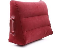 Nooitmeersaai - sexkussen opblaasbaar - Vinyl - Bordeaux rood - incl. pompje