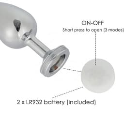 Metalen Buttplug met LED Licht – Voor mannen en vrouwen – Maten S & M – Voor Spicy Avonturen - TikTok & IG — thumbnail 4