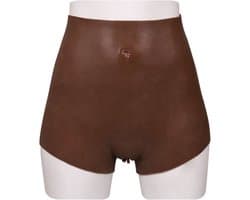 XX-DreamToys - Ultra Realistische Bodysuit Male-to-Female - Drag Queen - Vrouwentorso met Vagina - Bruin L