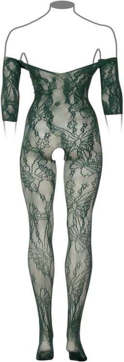 Kant Lange Mouwen Bodystocking - Koninginmaat — thumbnail 15