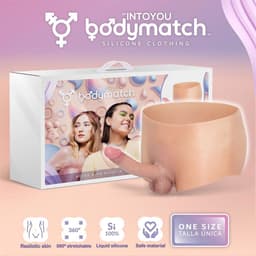 Bodymatch - Blayke - Bodysuit met Geïntegreerde Siliconen Penis - One Size - Lichte Huidskleur — thumbnail 5
