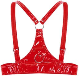 Lingerie Top - PU Leer - Latex Look - Open BH — thumbnail 2