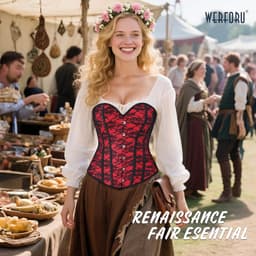 Gothic Vintage Corset Top voor Dames — thumbnail 2