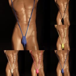 Heren Slip met Bandjes en Pouch Body String Mouwloos Zwemkleding Mini — thumbnail 5