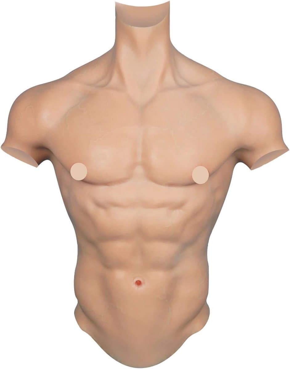 Realistisch Siliconen Spierpak Borst voor Heren - Ideaal voor Cosplay en Halloween — afbeelding 1