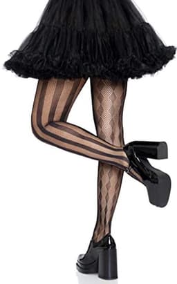 Harlequin Fishnet Kostuum Panty Dames — thumbnail 4