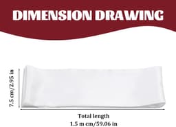 Satijnen Blinddoek - Oogmasker - Romantische Spellen - Zacht Polyester - 150 cm Lang - Wit — thumbnail 4