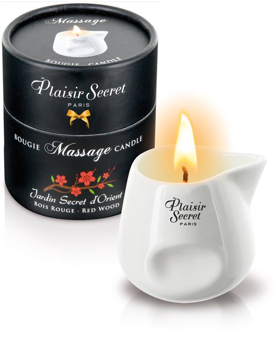 Plaisir Secret - Massagekaars Rood Hout 80 ml — afbeelding 1