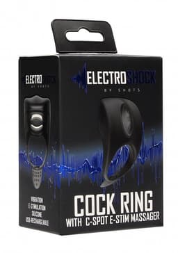 Shots - ElectroShock E-Stimulatie Cockring C-Spot Massager black — thumbnail 2