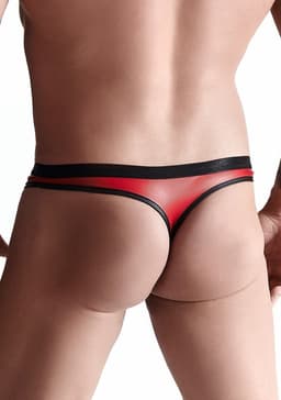 LINGERIE OUTLET Wetlook Men's Thong red 2XL — thumbnail 2