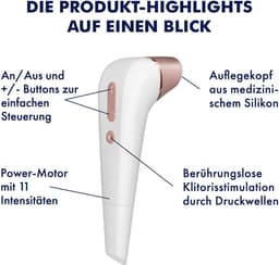 Satisfyer 2 Next Generation clitoriszuiger met 11 intensiteitsniveaus voor contactloze stimulatie, oplegvibrator met batterijwerking, waterdicht — thumbnail 10